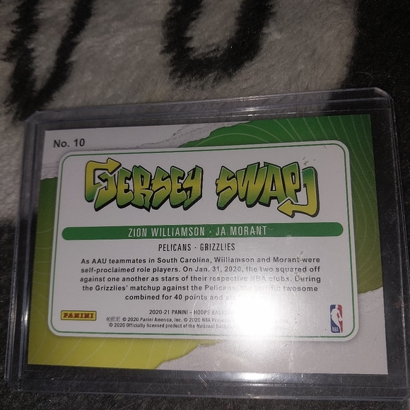 2020-21 NBA Hoops 4 card Ja Morant Jersey Swap Lot - Picture 8 of 10